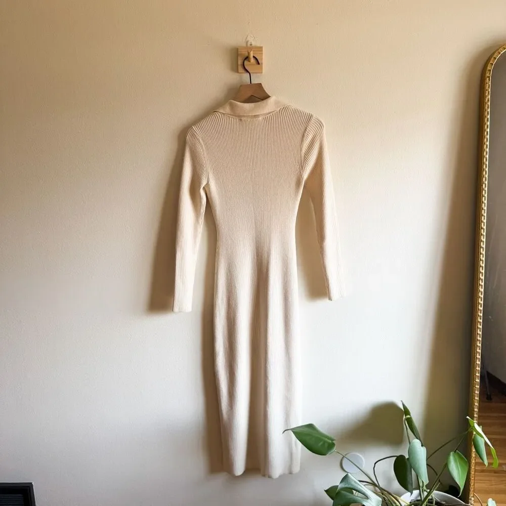 Abercrombie & Fitch Long Sleeve Collared Knit Dress Size XS